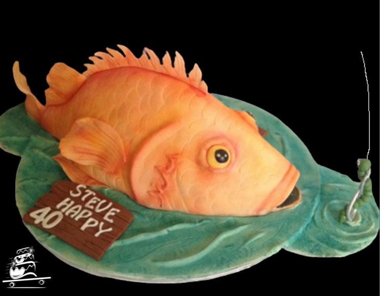 3D Carved Cod Fish Cake | Cake On Board